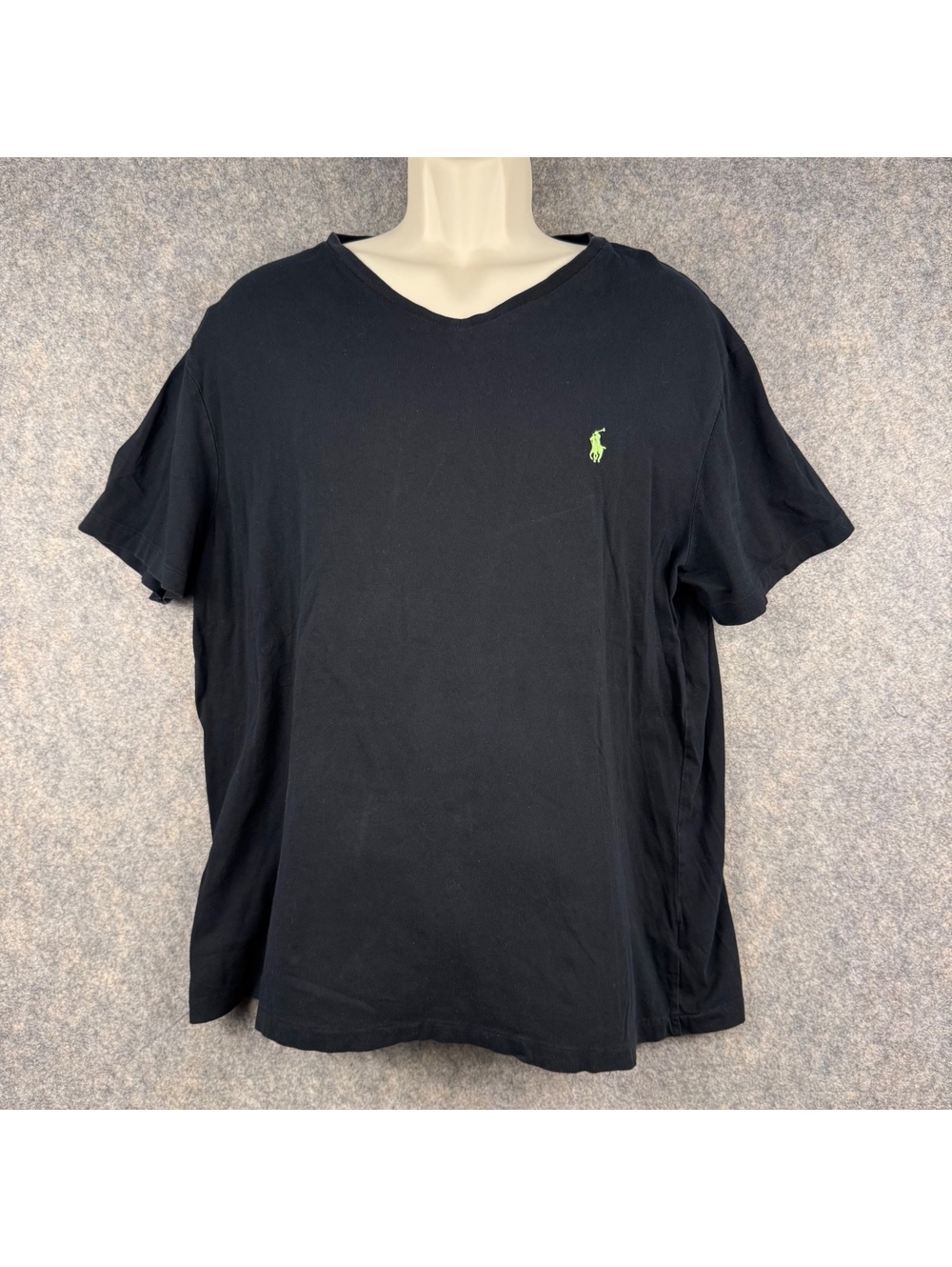 Polo Ralph Lauren T Shirt Black Lime Green Embroidered Logo Men Size XL 920